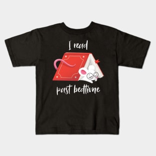 Cute Mouse - I read past bedtime Kids T-Shirt